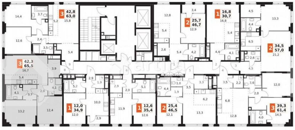 3-комн. квартира, 65.5 м2, 13/27 эт. Москва - изображение 3