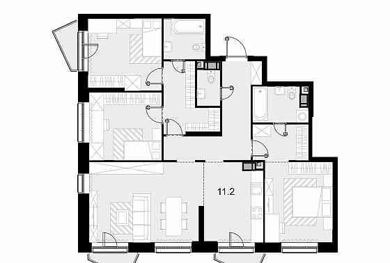 4-комн. квартира, 107.2 м2, 17/28 эт. Москва