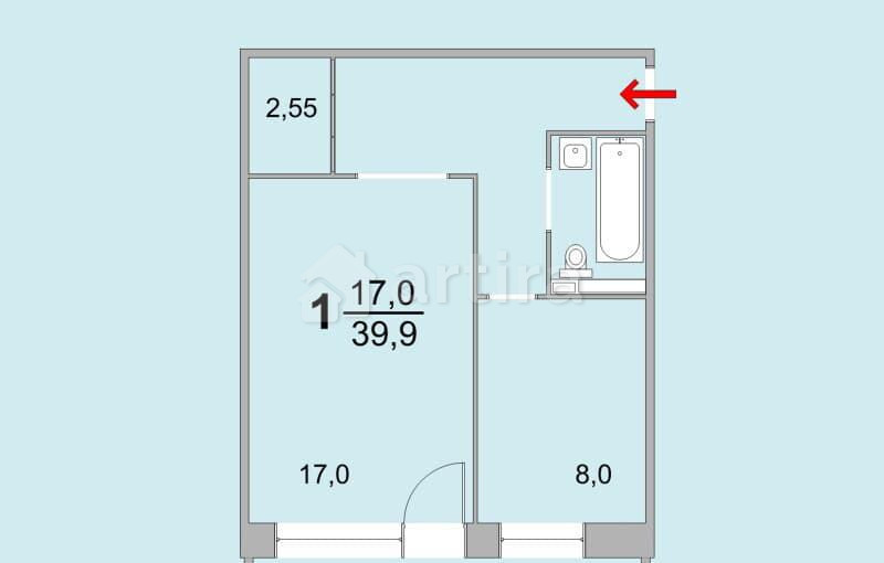 1-комн. квартира, 40 м2, 8/9 эт. Зеленоград - изображение 2