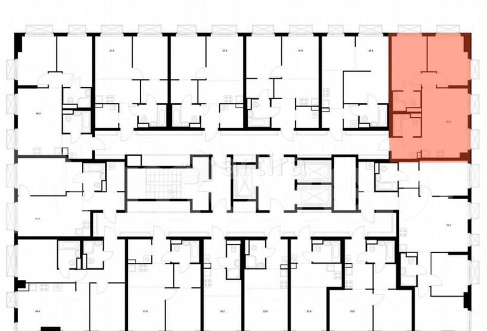 2-комн. квартира, 51.5 м2, 15/20 эт. Москва - изображение 2