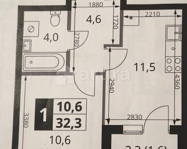 1-комн. квартира, 32.3 м2, 15/18 эт. Москва - изображение 10