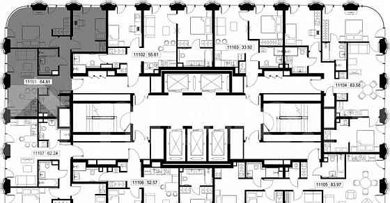 2-комн. квартира, 64.8 м2, 11/52 эт. Москва