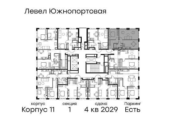 2-комн. квартира, 54.2 м2, 12/16 эт. Москва
