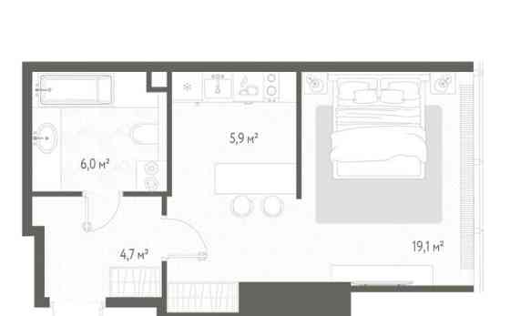 Студия, 35.7 м2, 37/90 эт. Москва
