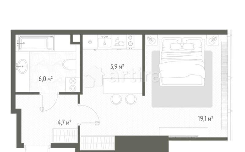 Студия, 35.7 м2, 37/90 эт. Москва - изображение 1