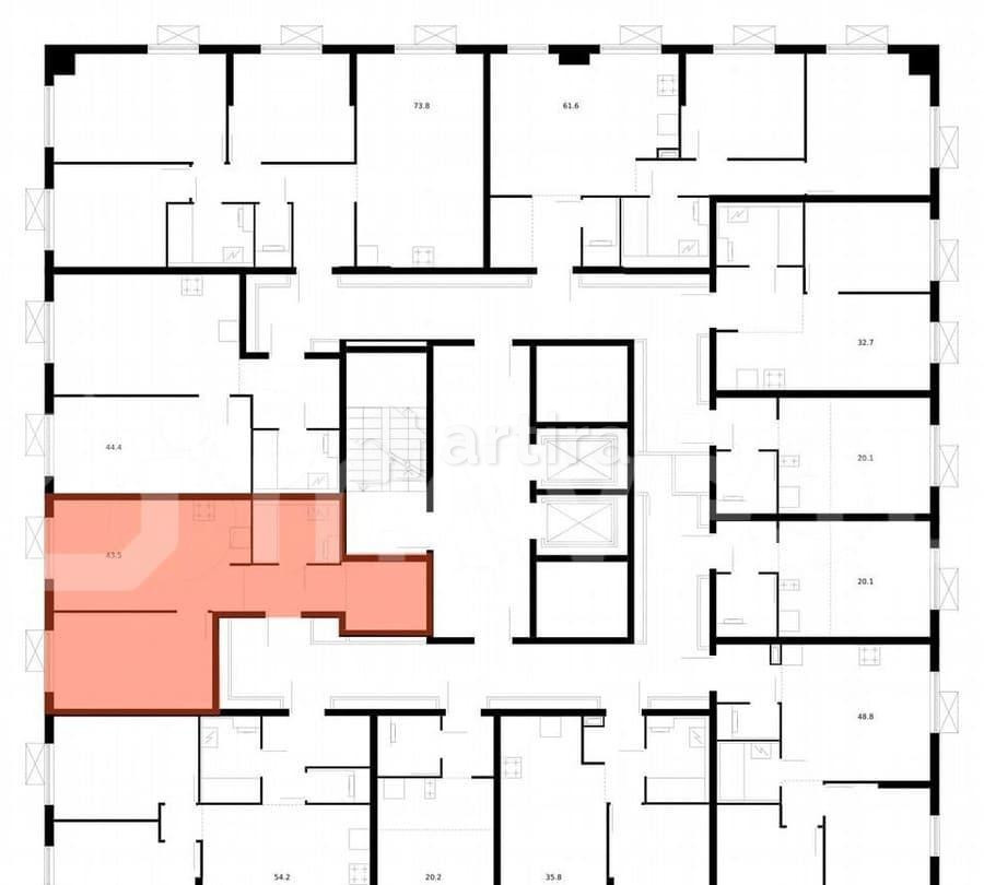 1-комн. квартира, 42.2 м2, 6/17 эт. Москва - изображение 1