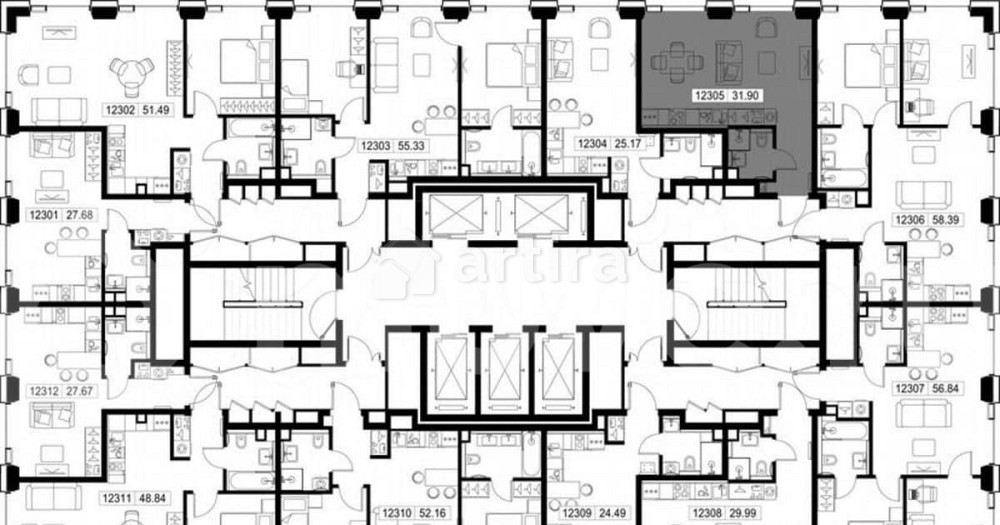 Студия, 31.9 м2, 23/52 эт. Москва - изображение 2