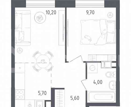 1-комн. квартира, 35.2 м2, 12/16 эт. Москва