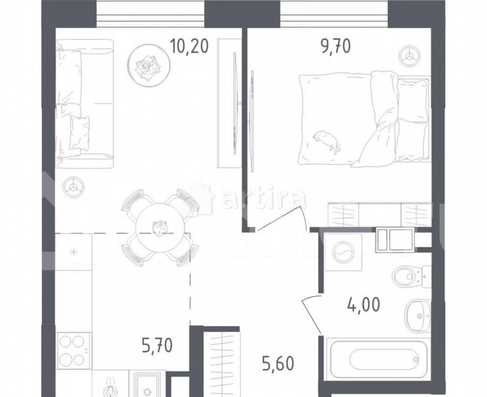1-комн. квартира, 35.2 м2, 12/16 эт. Москва - изображение 1