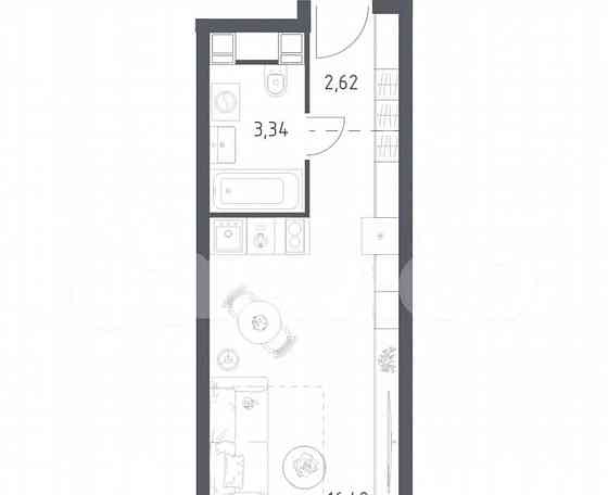 Студия, 22.4 м2, 18/28 эт. Москва