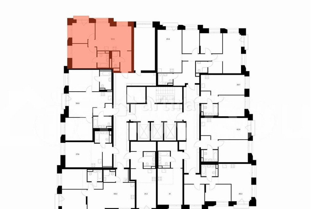 2-комн. квартира, 53.5 м2, 9/18 эт. Москва - изображение 7