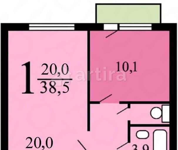 1-комн. квартира, 38.5 м2, 11/22 эт. Москва - изображение 16