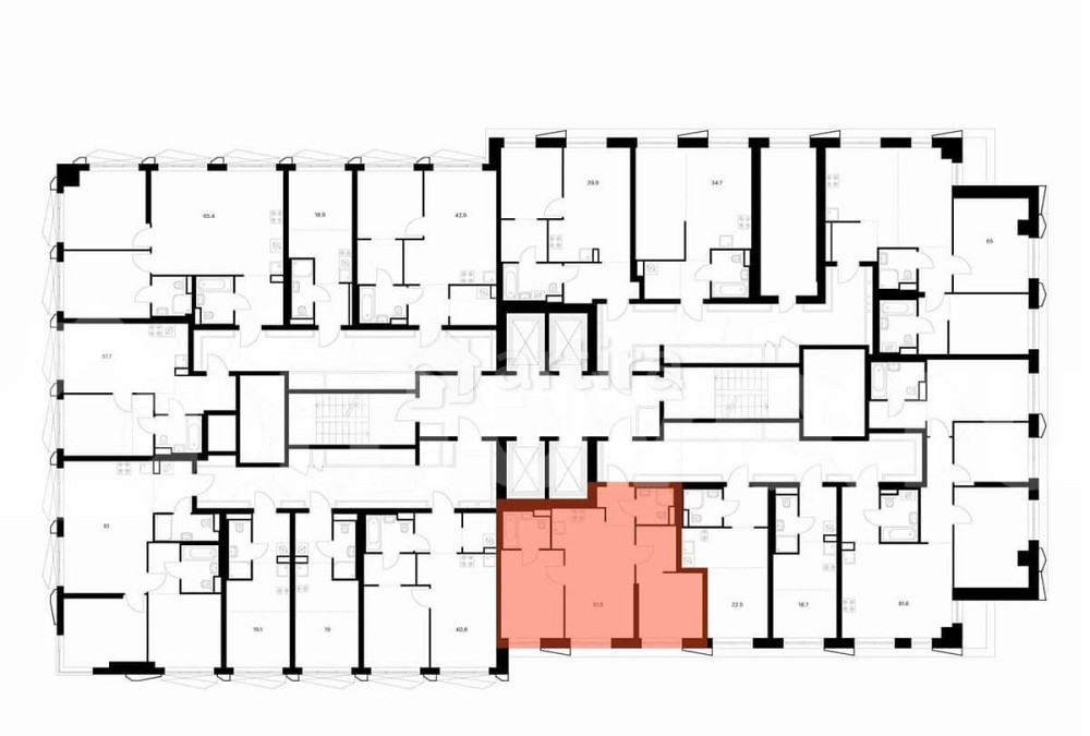 2-комн. квартира, 51.5 м2, 26/38 эт. Москва - изображение 2