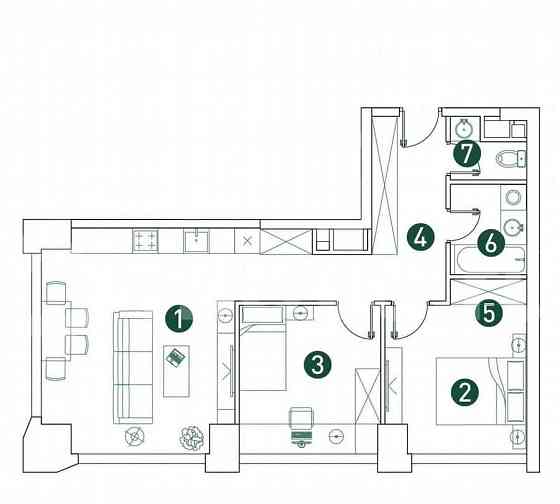 3-комн. квартира, 64.9 м2, 13/32 эт. Москва