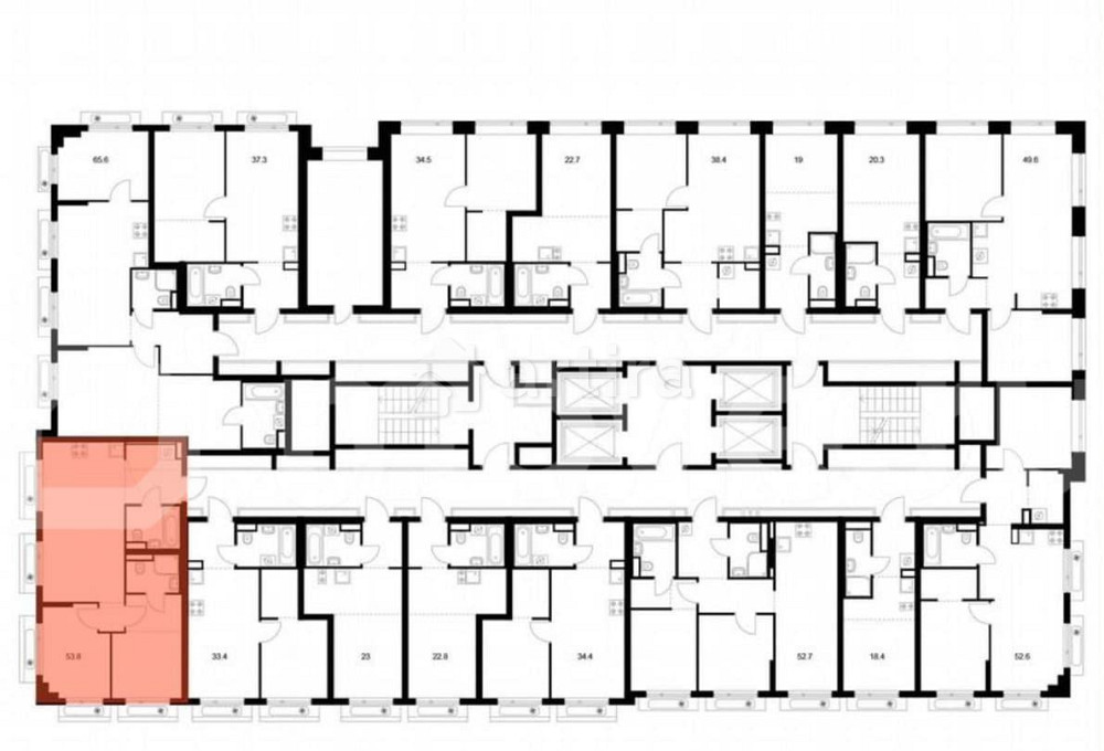 2-комн. квартира, 53.8 м2, 17/27 эт. Москва - изображение 2