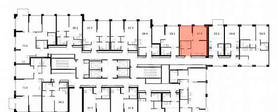 1-комн. квартира, 37.8 м2, 3/32 эт. Москва