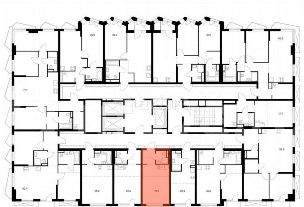 Студия, 21.9 м2, 6/24 эт. Москва - изображение 2