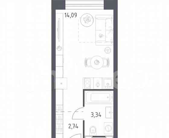 Студия, 20.2 м2, 5/28 эт. Москва