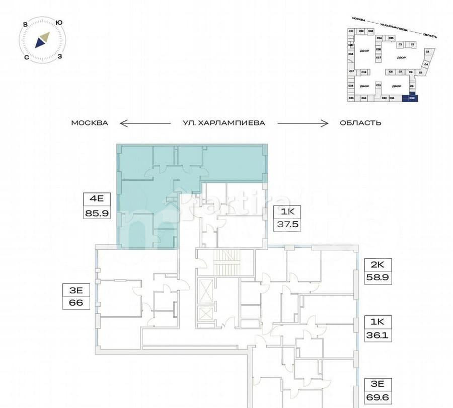 4-комн. квартира, 85.9 м2, 8/24 эт. Москва - изображение 7