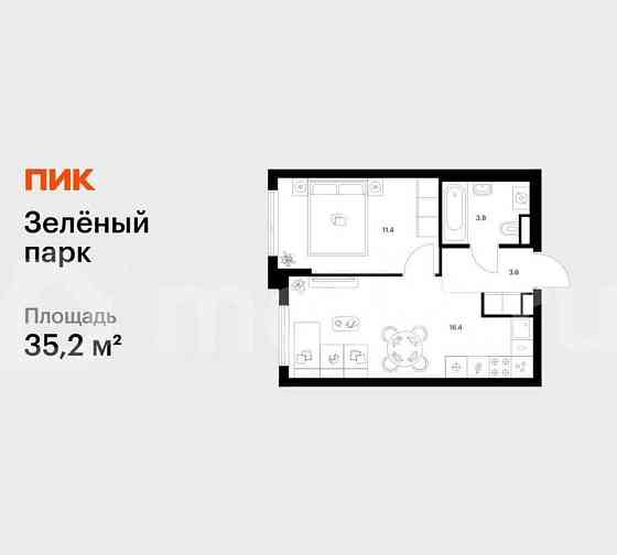1-комн. квартира, 35.2 м2, 15/28 эт. Зеленоград