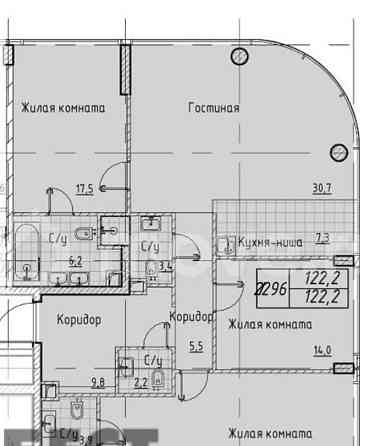 4-комн. квартира, 122.2 м2, 34/46 эт. Москва