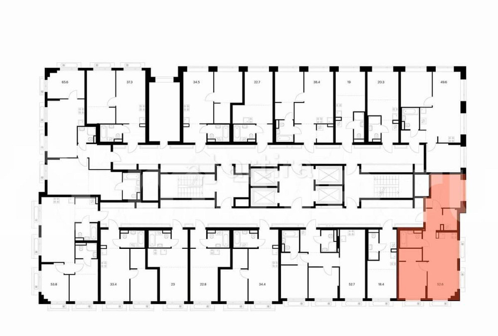 2-комн. квартира, 52.6 м2, 27/27 эт. Москва - изображение 3