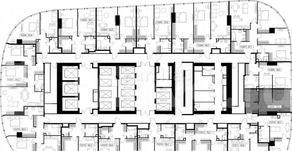 Студия, 35.7 м2, 53/90 эт. Москва - изображение 5