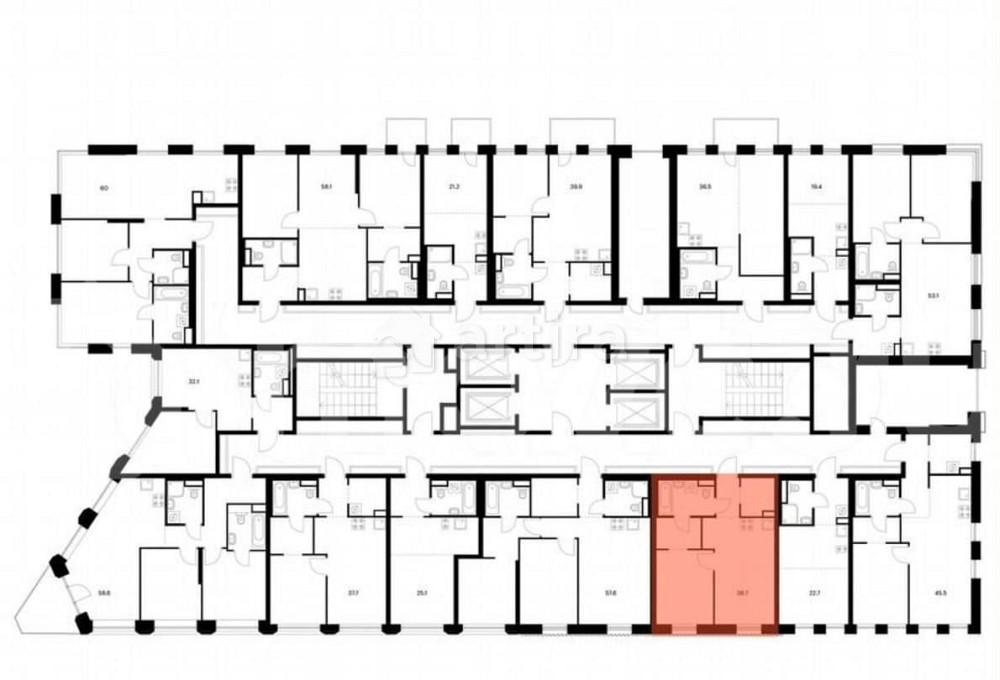 1-комн. квартира, 38.7 м2, 8/39 эт. Москва - изображение 2