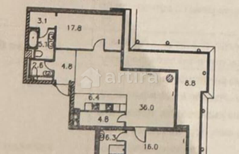 3-комн. квартира, 112 м2, 11/18 эт. Москва - изображение 10