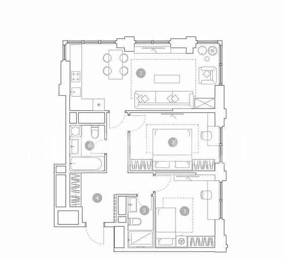 3-комн. квартира, 67.6 м2, 4/19 эт. Москва