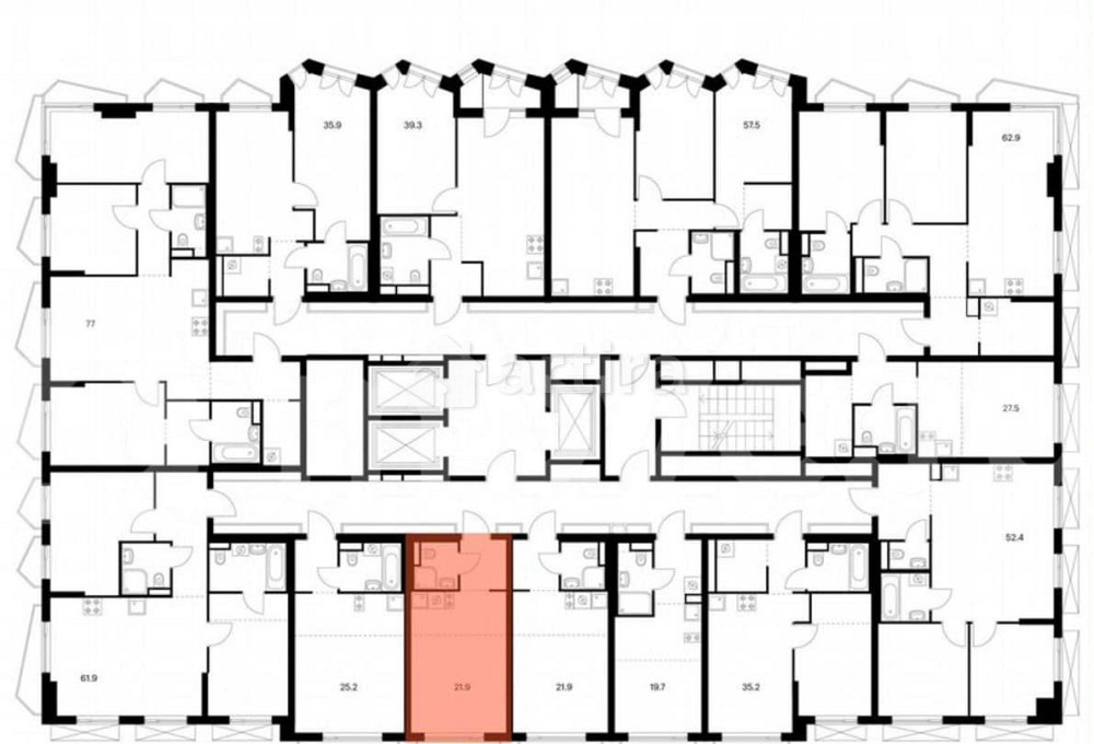 Студия, 21.9 м2, 19/24 эт. Москва - изображение 1