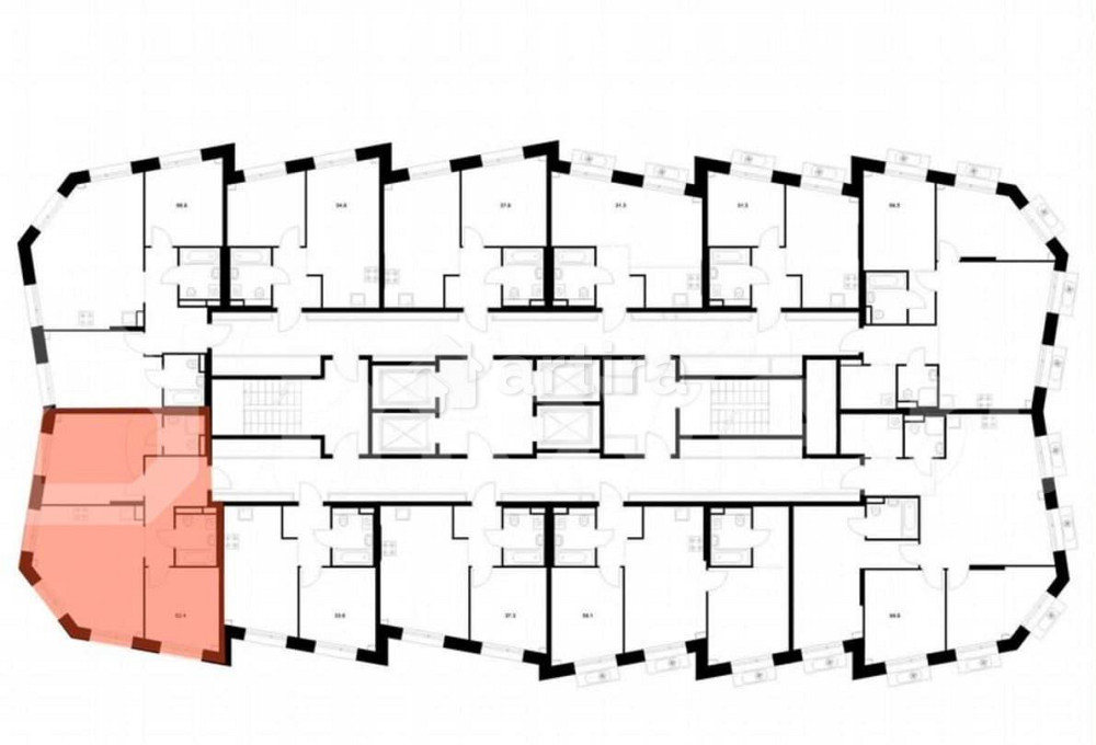 2-комн. квартира, 62.4 м2, 20/22 эт. Москва - изображение 3