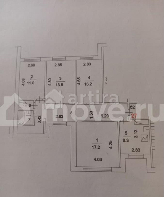 4-комн. квартира, 84 м2, 2/14 эт. Москва - изображение 1