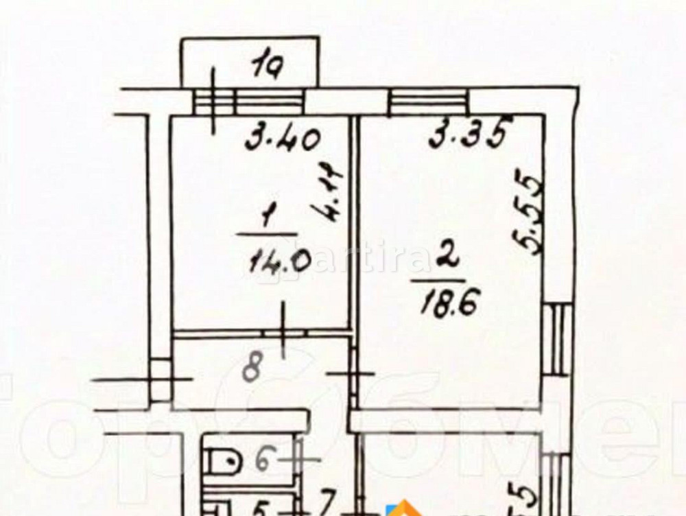 Комната, 19 м2, 2/5 эт. Москва - изображение 1