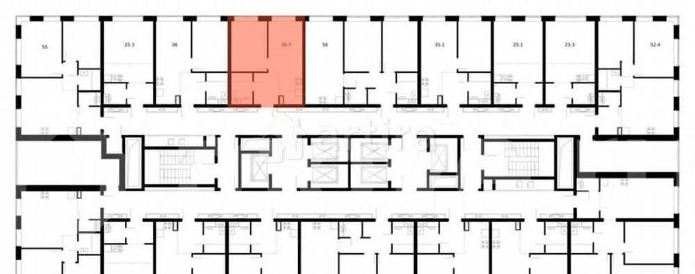 1-комн. квартира, 35.7 м2, 35/62 эт. Москва - изображение 3