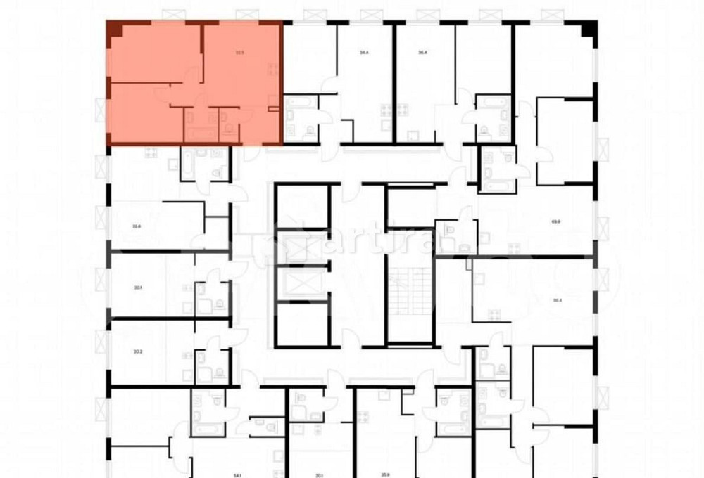 2-комн. квартира, 51.5 м2, 10/17 эт. Москва - изображение 3