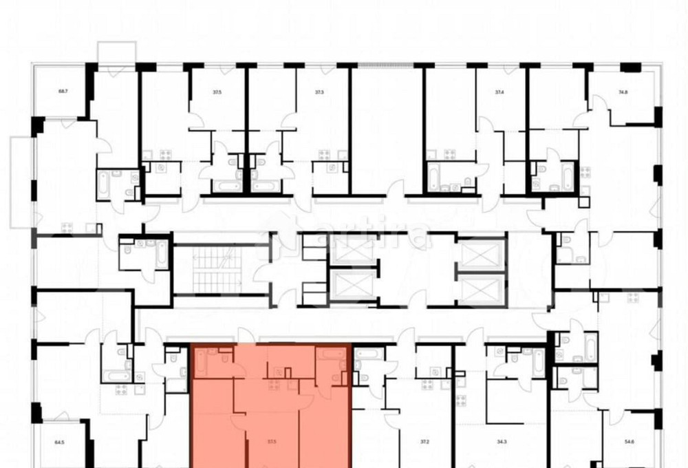 2-комн. квартира, 57.5 м2, 14/32 эт. Москва - изображение 2