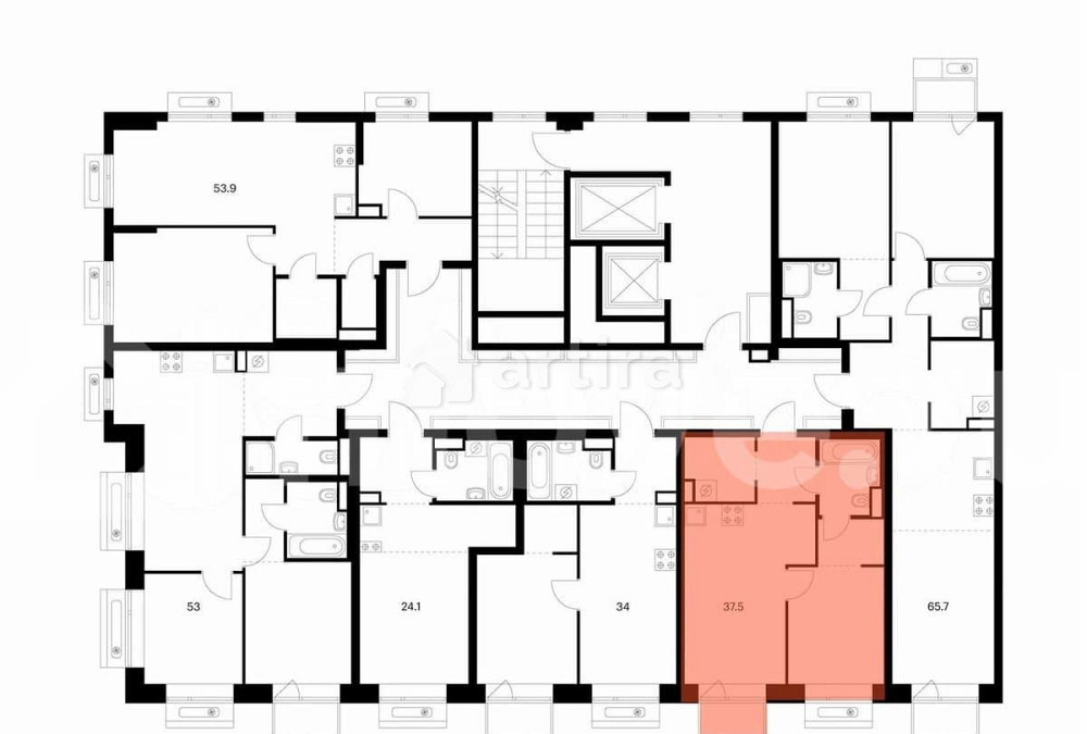 1-комн. квартира, 37.5 м2, 8/12 эт. Москва - изображение 2