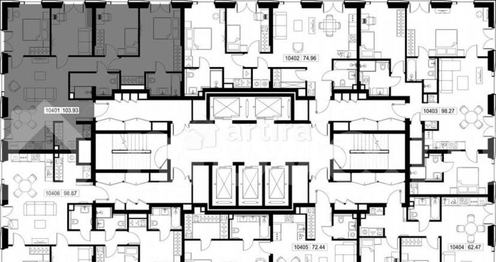 4-комн. квартира, 103.9 м2, 4/52 эт. Москва - изображение 1