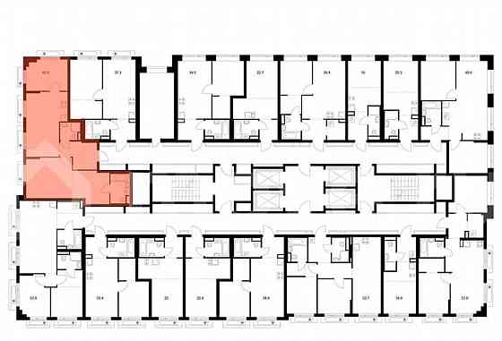 2-комн. квартира, 65.6 м2, 13/27 эт. Москва