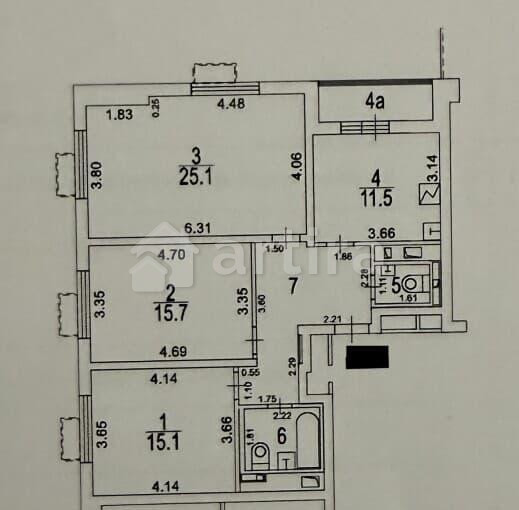 3-комн. квартира, 84 м2, 2/24 эт. Москва - изображение 8