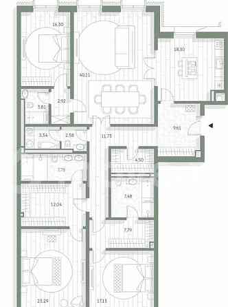 3-комн. квартира, 195 м2, 2/7 эт. Москва