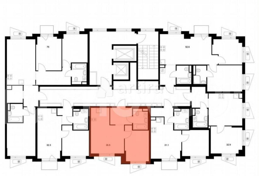 1-комн. квартира, 35.5 м2, 7/9 эт. Москва - изображение 1