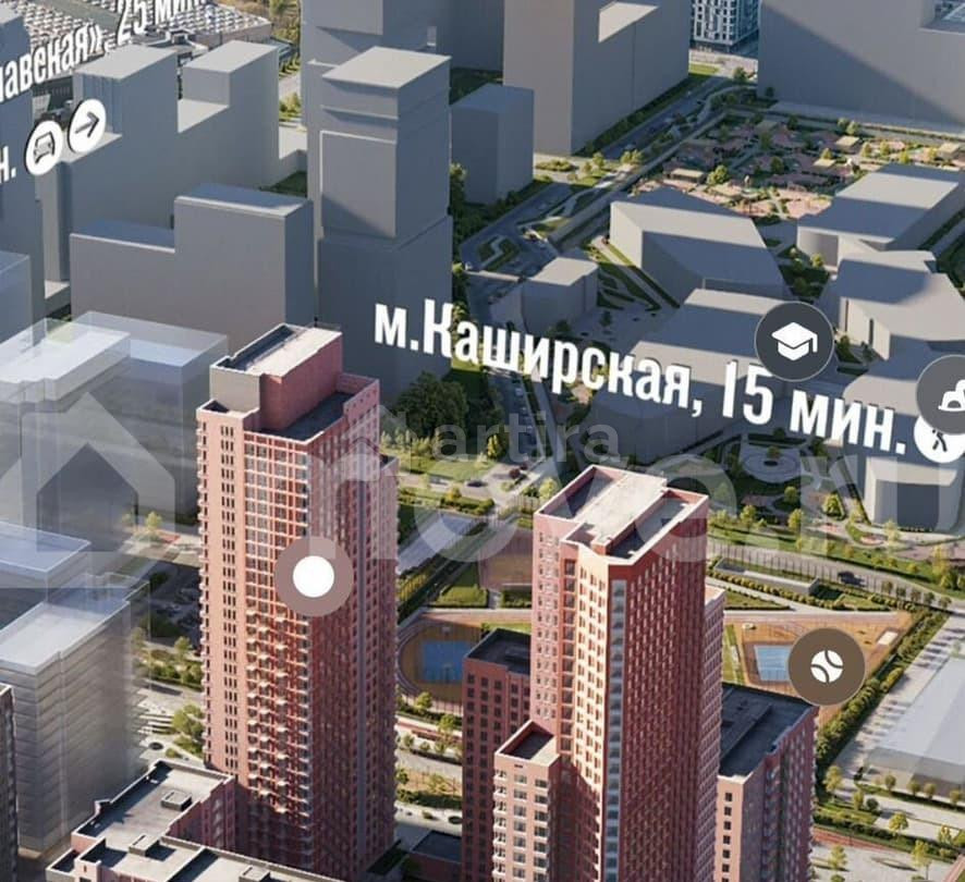 1-комн. квартира, 38.6 м2, 27/39 эт. Москва - изображение 2