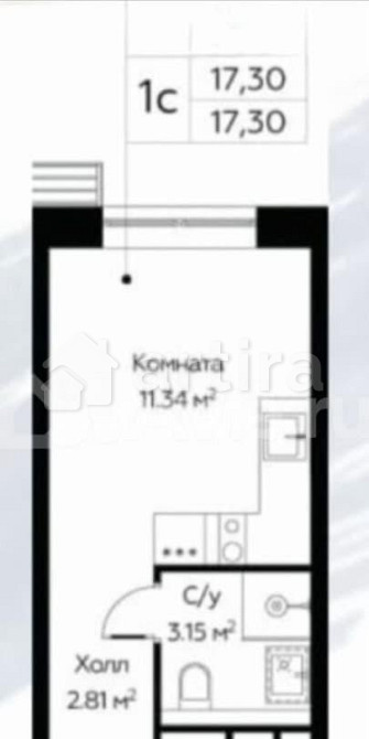 Студия, 17.3 м2, 2/13 эт. Москва - изображение 2