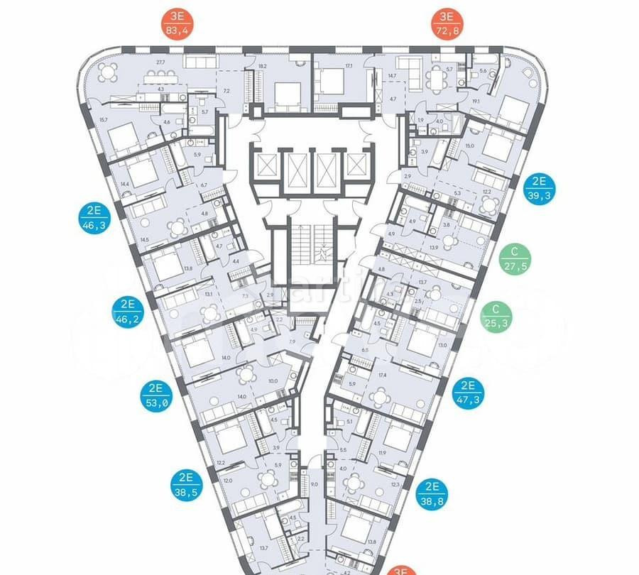 3-комн. квартира, 72.8 м2, 23/31 эт. Москва - изображение 6