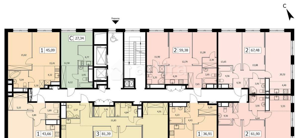 2-комн. квартира, 54.7 м2, 7/19 эт. Москва - изображение 8