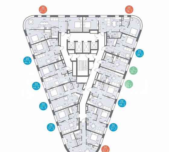 4-комн. квартира, 82.8 м2, 18/31 эт. Москва