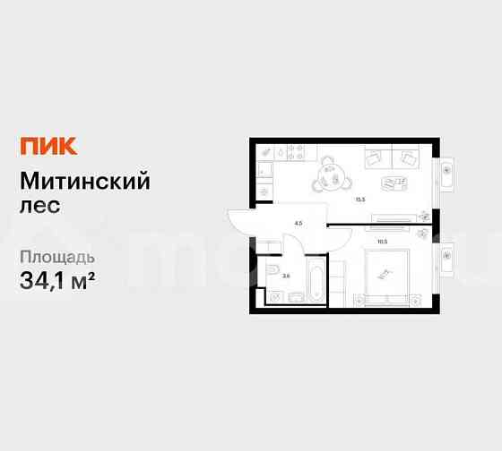 1-комн. квартира, 34.1 м2, 27/27 эт. Москва