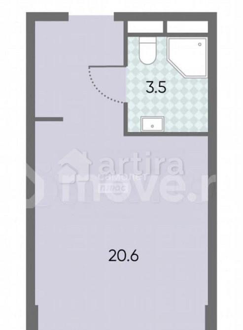 Студия, 24.1 м2, 4/26 эт. Москва - изображение 1